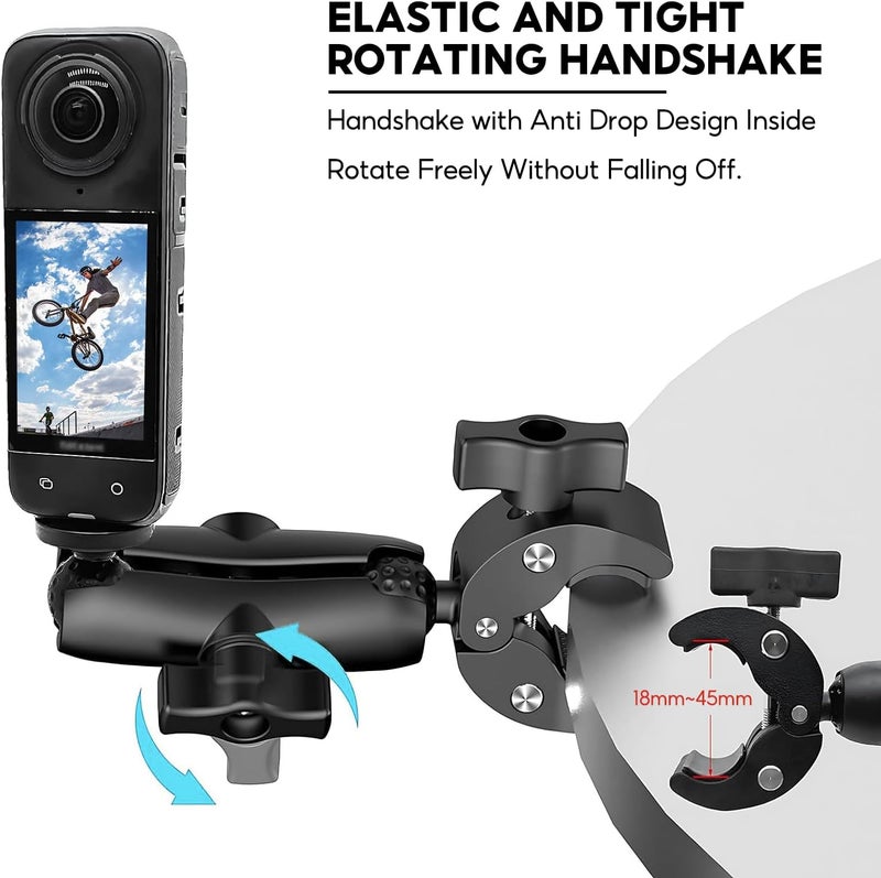 Reflex Camera 23 in 1 Motorcycle Action Camera Accessories Kit Compatible with GoPro Hero 13 and Hero 9-12, DJI Osmo Action 2, 3, 4, Pro 5, Insta360 Ace Pro/Ace Pro 2 Akaso and Other Sports Cameras - Image 4